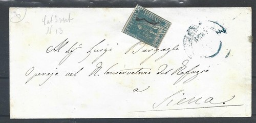 1857 toscana 2cr - 2cr., azzuro