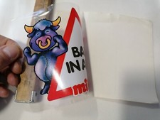 Adesivo sticker vintage BABY IN AUTO BIMBO A BORDO MILUPA latte self-adhesives 