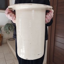 ANTICO VASO DA NOTTE PUGLIESE TERRACOTTA DI GROTTAGLIE DEL 900 PORTAFIORI CANTRO