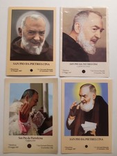 Santino Reliquia SAN PIO DA PIETRELCINA Ex Indumentis carta sacra lotto 4 pezzi