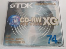 RARE TDK CD-RWXG 74 AUDIO 74