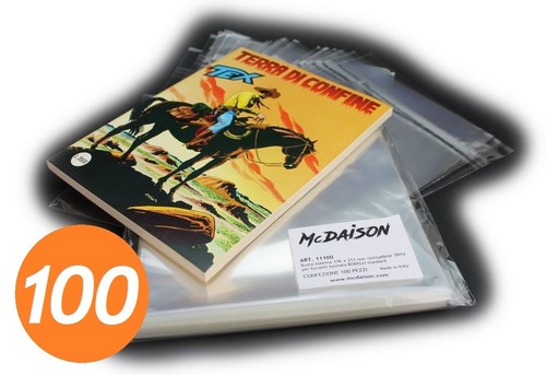 100 buste 176 213 fumetti - mm,