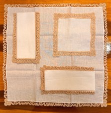 servizio messa 4 pezzi in lino e pizzo cantu 