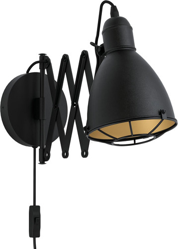 Lampada parete nero oro - lampada, da