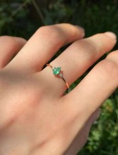 Anello 0,40 carati smeraldo e