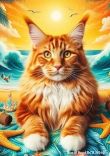 Main Coon Orange Tabby Cat
