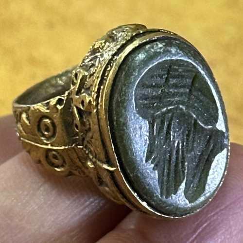 Antico anello romano bronzo - romano,