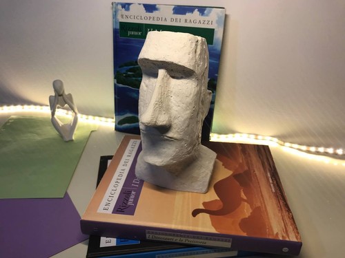 Statua moai bianco - statua, artigianale