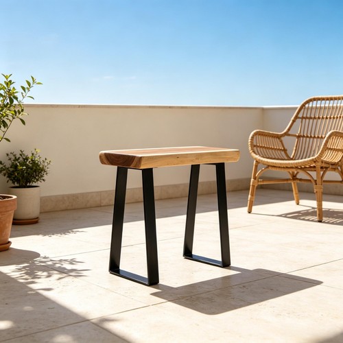 Panca rustica bordo vivo - , legno