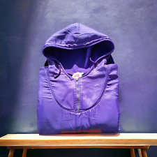 Rifle felpa in pile viola con cappuccio fine anni 80 fatta in Italia taglia XL