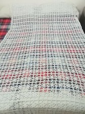 Copriletto Estivo cotone Uncinetto filo unico azzuro letto singolo cm 220x140cm