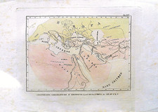 Mappa antica Carta - Mondo Terra Erodoto Storia - Atlante geografico Marmocchi