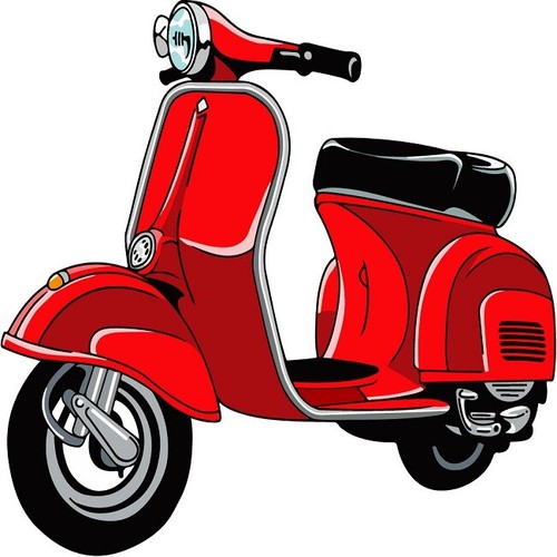 Custom vespa scooter art - custom,