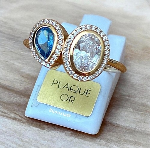 Bague double cristallo - bague,