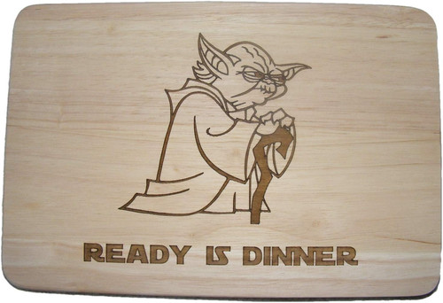 Tagliere legno con yoda di - tagliere,