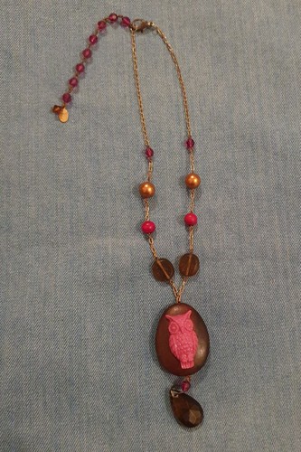 Collana gufo legno tarina - collana, in