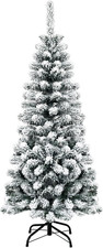 Albero Di Natale Innevato 140/180/225 Cm, Albero Di Natale Artificiale Slim Con 