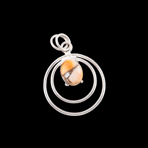 Charm ciondolo ovale arancione