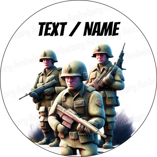 Cake topper soldatino militare