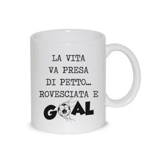 Tazza In Ceramica Thè / Latte Mug La Vita Petto Rovescita Goal - Idea Regalo