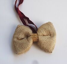 PAPILLON DORATO FIOCCHETTO ORO COSTUME STILE COMICO CLOWN PAGLIACCIO CARNEVALE