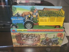 Ford 5000 Tractor Corgi Toys Super Major Carrier animals + REPROBOX 1/43 