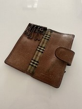 Portachiavi ad astuccio burberry s of london con cerniera e anelli vintage