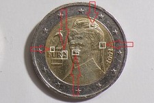 MONETA 2 EURO 2002 AUSTRIA ERRORI DI CONIO.