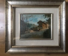 Olio su tela “Castiglione Olona “di Franco Mazzucchetti