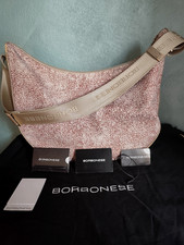BORSA BORBONESE LUNA BAG ORIGINALE MARRONE BEIGE OP - ORIGINAL BORBONESE BAG