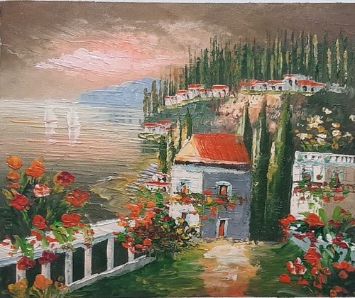 Quadro dipinto mano olio - mano,