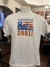 T-shirt Harley Davidson vintage XL bianca 2001 nuovo anno