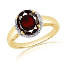 2Ct Taglio Ovale Finto Granato