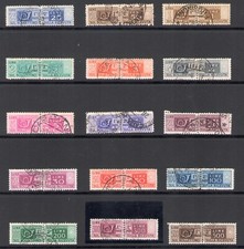 1946-51 Italia - Repubblica - Pacchi Postali n. 66/80 - Filigrana Ruota - 15 val