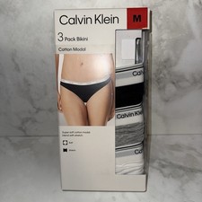 Calvin Klein Mutandine Bikini Donna M Cotone Modal Intimo Confezione da 3 Grigio Multi
