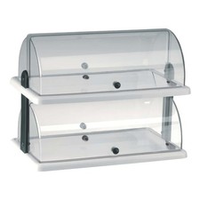 Vetrina Portabrioches Doppia Rettangolare Refrigerata 50x30,5x39cm Abert |Buffet