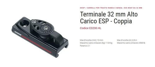 Coppia terminali harken - terminali, esp