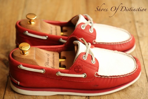 Timberland rosso bianco pelle