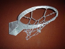 (03) CANESTRO BASKET PESANTE OUTDOOR DI ACCIAIO ZINCATO + RETE ACCIAIO DI MM 2