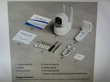 PESAIR 4G LTE Telecamera Interno con SIM, 2K Videocamera Sorveglianza (g9C)