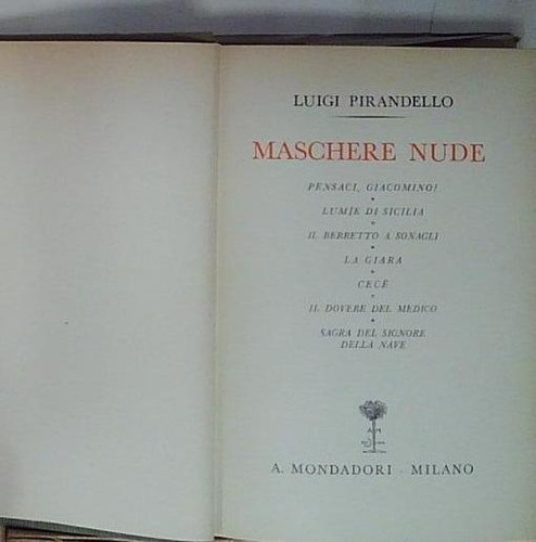 Pirandello luigi maschere - luigi,