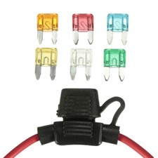 In-line Mini Lama PORTAFUSIBILI CON FUSIBILI 6PCS 12V 20A Auto Automotive BN