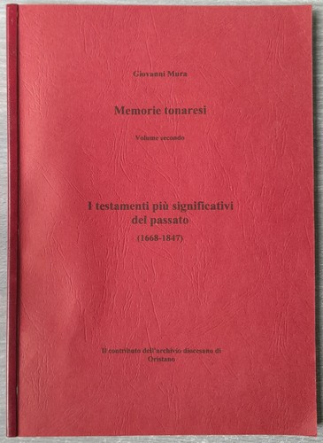 Memorie tonaresi giovanni mura - memorie,