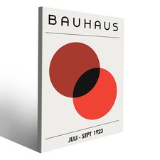 Quadro marrone e rosso Bauhaus stampa su tela