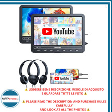 Lettore DVD portatile GOnavidio da 10,1 pollici per auto con ingresso HDMI, USB