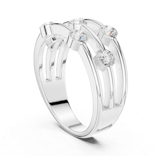 Anello tondo vvs1 - anello, 7