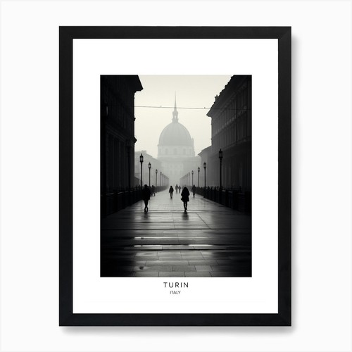 Poster torino italia - torino,, nero