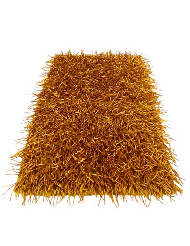 Tappeto shaggy ocra moderno - tappeto,