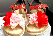 MONNALISA, STUPENDI SANDALI CON FIORI  BAMBINA NR 32