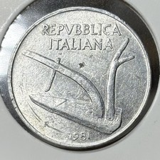 1981 Italy 10 Lire Ten